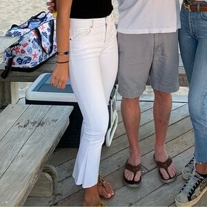 Zara white cropped Jean